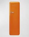 Smeg Fab28 Retro-style Refrigerator With Internal Freezer, Right Hinge In Black