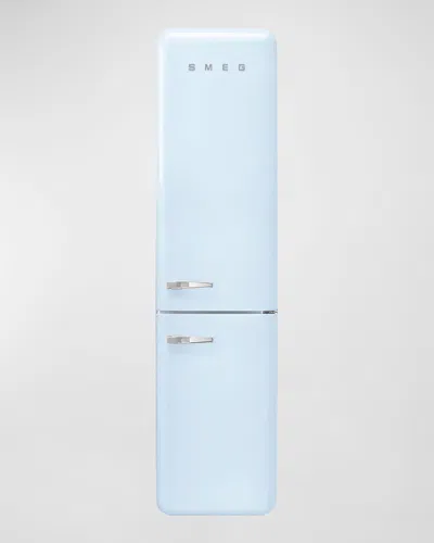 Smeg Fab32 Retro-style Refrigerator With Bottom Freezer, Right Hinge In Pastel Blue