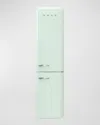 Smeg Fab32 Retro-style Refrigerator With Bottom Freezer, Right Hinge In Pastel Green