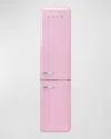 Smeg Fab32 Retro-style Refrigerator With Bottom Freezer, Right Hinge In Pink