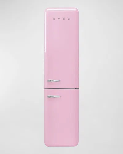 Smeg Fab32 Retro-style Refrigerator With Bottom Freezer, Right Hinge In Pink