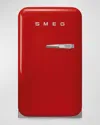 Smeg Fab5 Retro Left-hinge Mini Fridge In Red