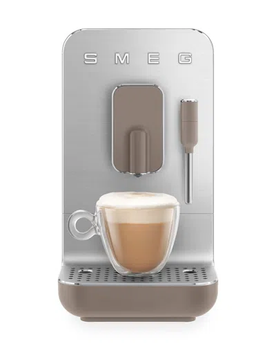 Smeg Fully-automatic Coffee Machine With Steamer In Taupe