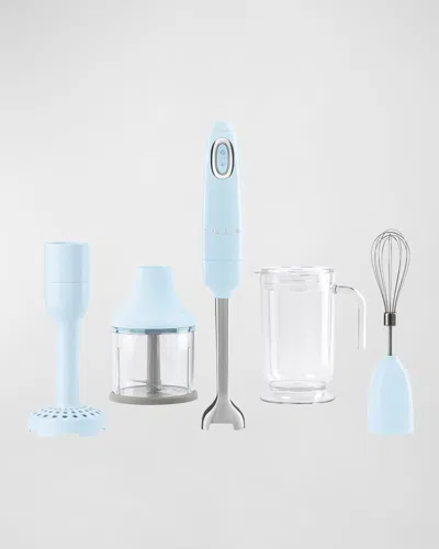 Smeg Hand Blender Hbf22 With Accessories - Black In Blue
