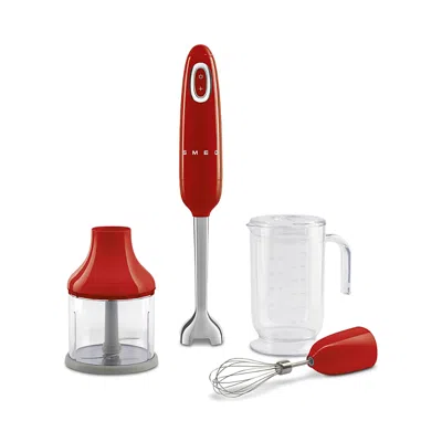 Smeg Hand Blender With Accessories In Red