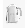 Smeg Klf03 Logo-plaque Stainless-steel Kettle 1.7l In Stainless Steel