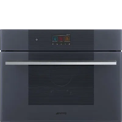 Smeg Linea 24" Combi Steam Oven Replacement For Sfu4104vcs In Neptune Gray