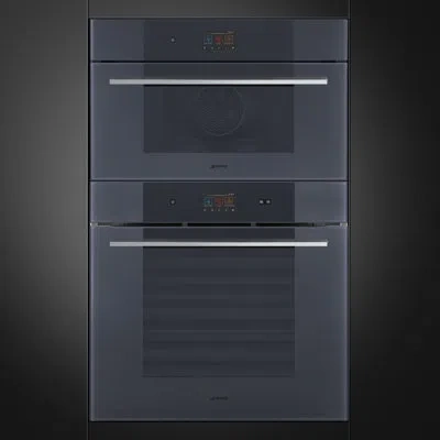 Smeg Linea 30" Compact Speed Oven Eta August In Neptune Gray