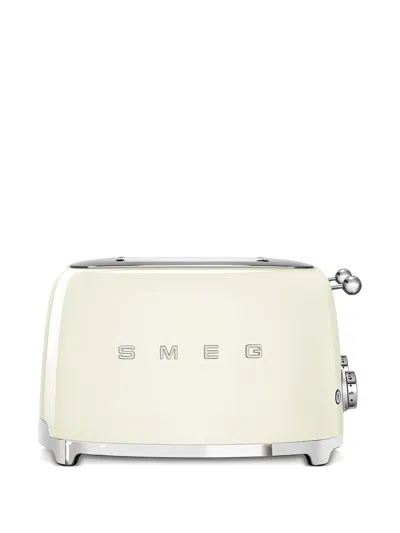 Smeg Logo Lettering Plissé Four-toaster In White
