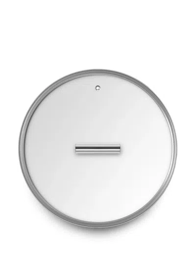 Smeg Logo-engraved Glass Lid In White