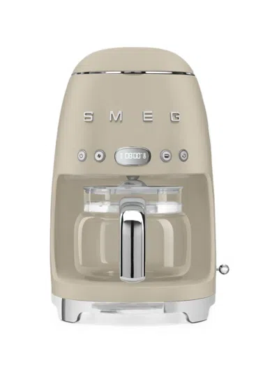 Smeg Logo-plaque Coffee Machine In Brown