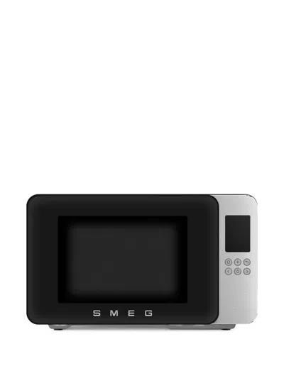 Smeg Oven And Grill Rounded Microwave In Black