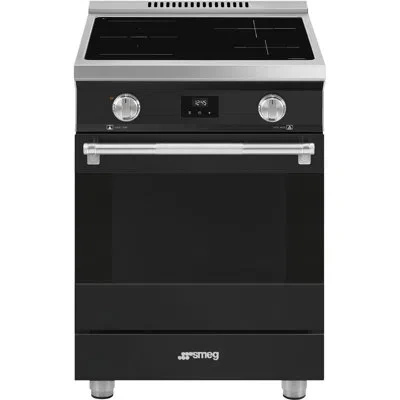 Smeg Professional Range, 24", Induction, Matte Black