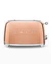 Smeg Retro 2-slice Toaster In Rose Gold