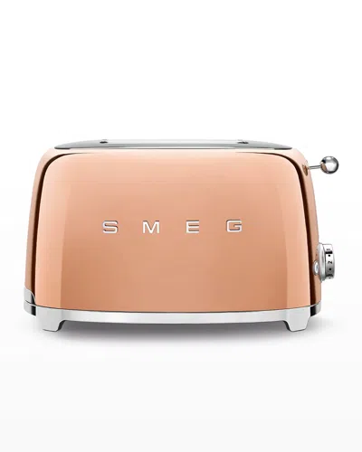 Smeg Retro 2-slice Toaster In Rose Gold
