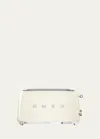 Smeg Off-white Retro-style 4 Slice Toaster In Cream