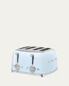 Smeg Retro 4 Slot Toaster In Pastel Blue