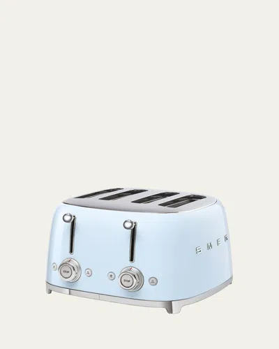 Smeg Retro 4 Slot Toaster In Pastel Blue