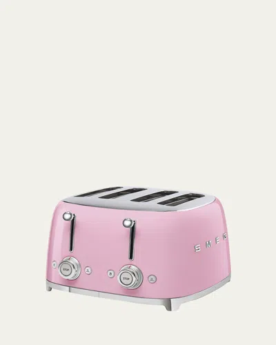 Smeg Retro 4 Slot Toaster In Pink