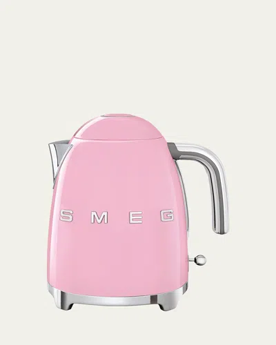 Smeg Retro Electric Kettle, Polished White In Pink
