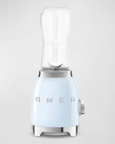Smeg Retro-style Personal Blender In Pastel Blue
