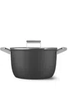 Smeg Stainless Steel Casserole (7.7l) In 黑色