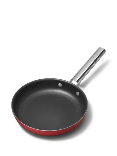 Smeg Steel Frying Pan In Red