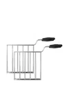 Smeg Steel Sandwich Toaster Racks (set Of Two) In Silver
