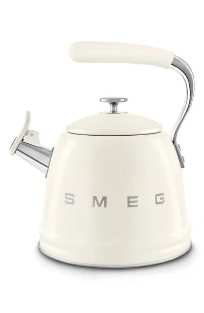 Smeg Whistling Stovetop Kettle In Cream