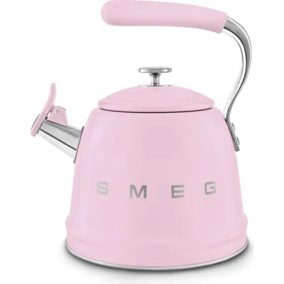 Smeg Whistling Stovetop Kettle In Pink