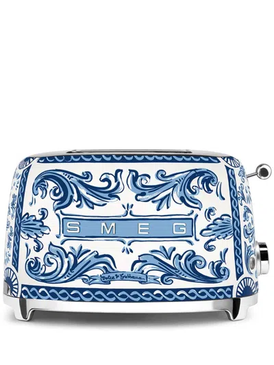 Smeg X Dolce&gabbana Blu Mediterraneo Toaster In Blue