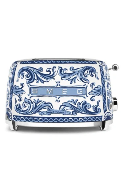 Smeg X Dolce & Gabbana Blu Mediterraneo '50s Retro Style Two-slice Toaster
