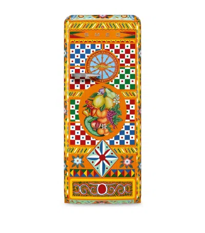 Smeg X Dolce & Gabbana Sicily Is My Love Caretto Fridge In Multi