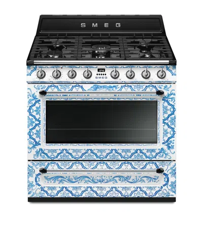 Smeg X Dolce & Gabbana Sicily Is My Love Maiolica Oven In Blue