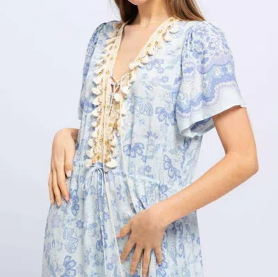 Smf Paisley Maxi Dress In Blue