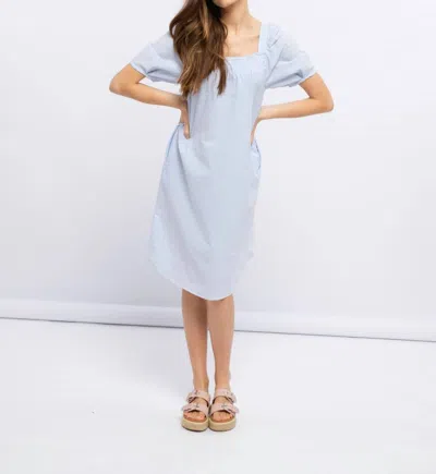 Smf Seersucker Dress In Blue
