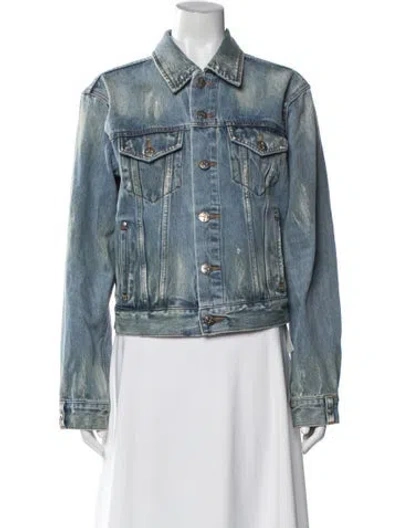Pre-owned Smfk Denim Jacket In Blue