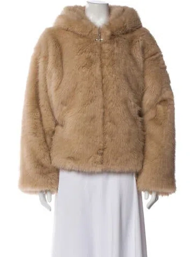 Pre-owned Smfk Faux Fur Coat In Neutral