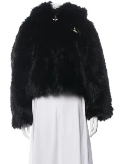 Pre-owned Smfk Faux Fur Jacket In Black