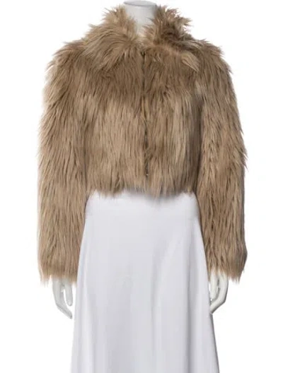 Pre-owned Smfk Faux Fur Jacket In Neutrals