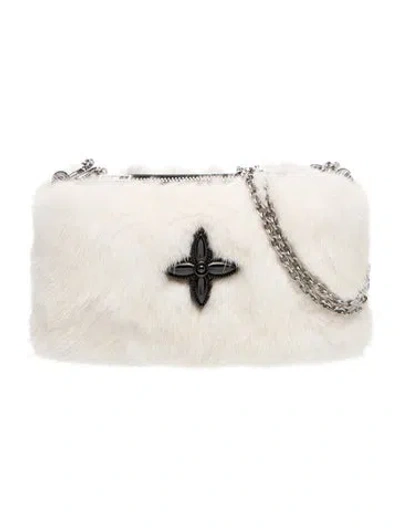 Pre-owned Smfk Fur Crossbody Bag Mini In Neutrals