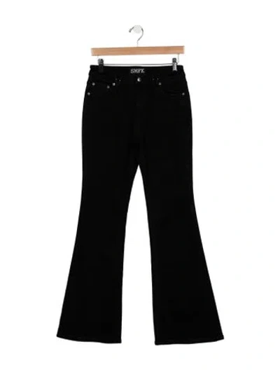 Pre-owned Smfk High-rise Flared Jeans In Black