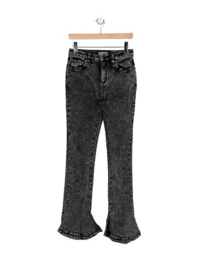 Pre-owned Smfk High-rise Flared Jeans In Grey
