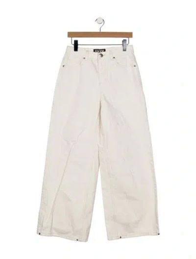Pre-owned Smfk High-rise Wide Leg Jeans In Neutrals/white