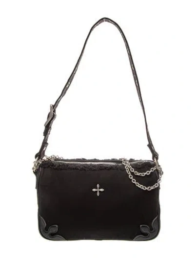 Pre-owned Smfk Leather Shoulder Bag In Black