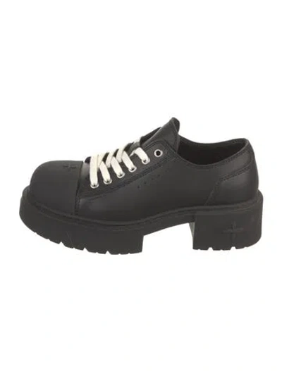Pre-owned Smfk Leather Sneakers In Black