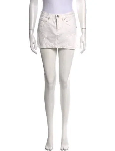 Pre-owned Smfk Mini Skirt In White