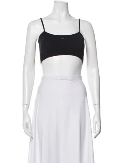 Pre-owned Smfk Nylon Scoop Neck Sports Bra In White
