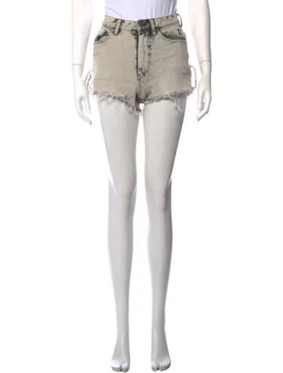 Pre-owned Smfk Printed Mini Shorts In Neutrals