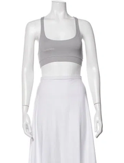 Pre-owned Smfk Scoop Neck Sleeveless Sports Bra In White
